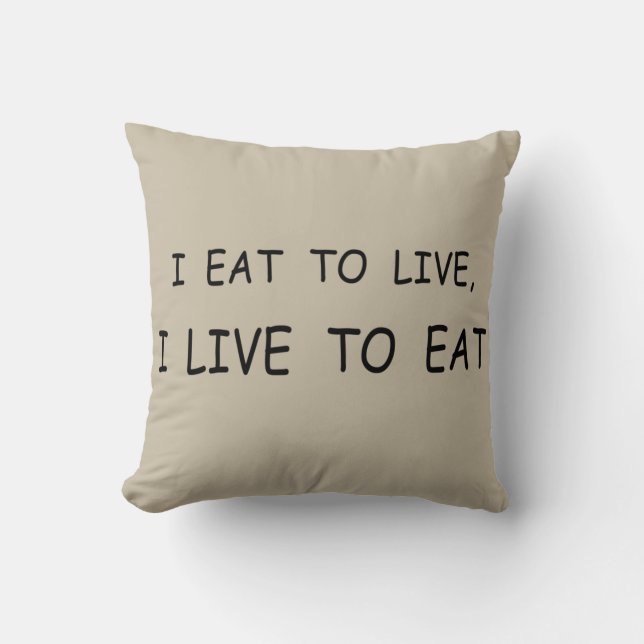 Funny food sayings cushion (Front)