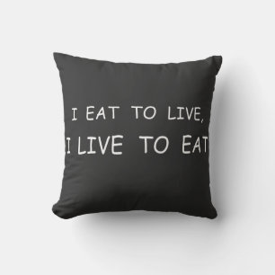 Funny food sayings cushion