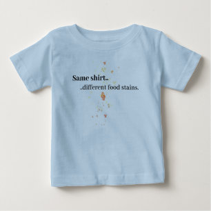 Funny food stains kids shirt, messy eaters baby T-Shirt