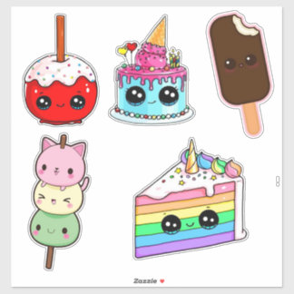 Funny food stickers