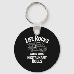 Funny Food Truck Design For Men Women Kids Food Tr Key Ring