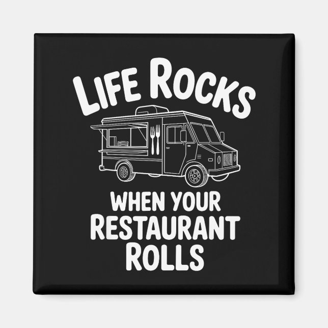 Funny Food Truck Design For Men Women Kids Food Tr Magnet (Front)