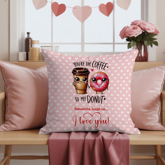 Funny Food Valentine Pillow with Custom Name (Funny Food Valentine Pillow with Custom Name)