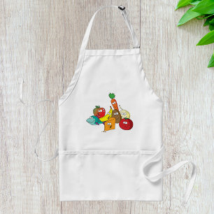 Funny Food With Faces Standard Apron