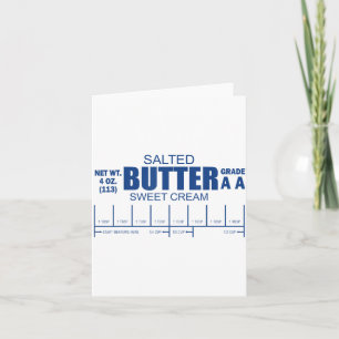 Funny Foodie Baker Baking Salted Butter Card