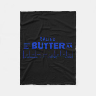 Funny Foodie Baker Baking Salted Butter  Fleece Blanket