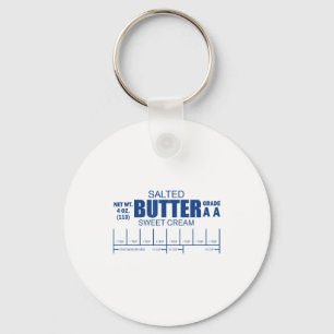 Funny Foodie Baker Baking Salted Butter Key Ring