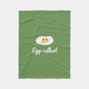 Funny Foodie Cute Egg Eggcellent Humourous Food Pu Fleece Blanket
