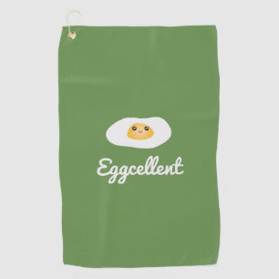 Funny Foodie Cute Egg Eggcellent Humourous Food Pu Golf Towel