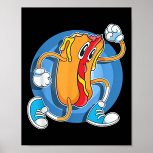 Funny Foodie Hot Dog Lover Fast Food Franks Sausag Poster