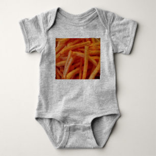 funny foodie humour junk food snack french fries baby bodysuit