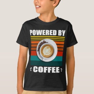 Funny Foodie Lovers Powered By Real Fresh Coffee M T-Shirt
