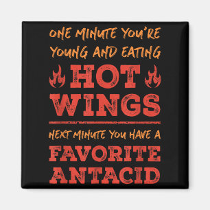 Funny Foodie Quote Hot Wings Bbq Buffalo Chicken Magnet