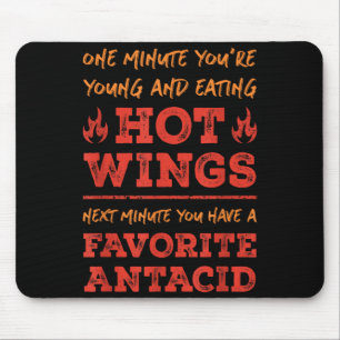 Funny Foodie Quote Hot Wings Bbq Buffalo Chicken Mouse Mat