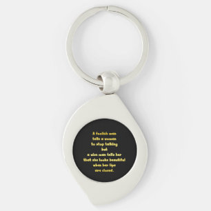 Funny Foolish and Wise Man Joke Key Ring