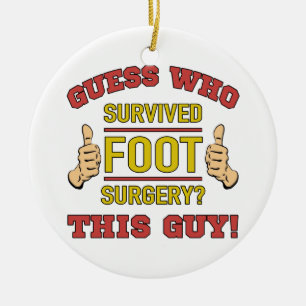Funny Foot Surgery Ceramic Tree Decoration