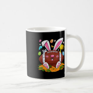 Funny Football And Bunny Face Eggs Happy Easter Da Coffee Mug