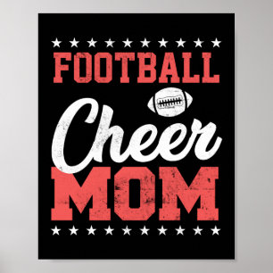 Funny Football And Cheer Mum Poster
