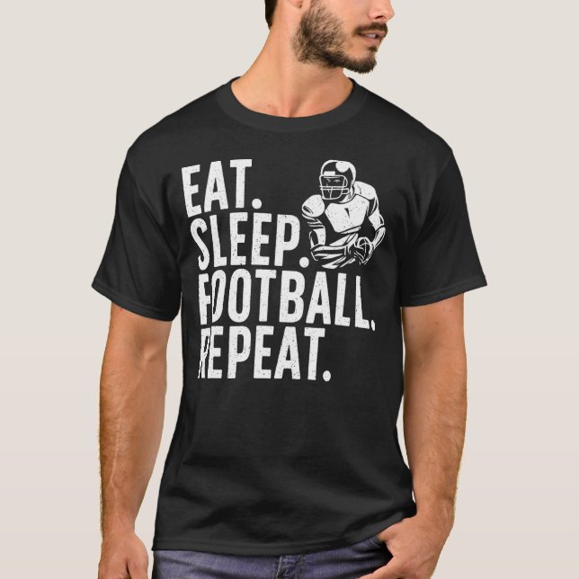 Funny Football Art For Men Women Boys Girls Footba T-Shirt (Front)