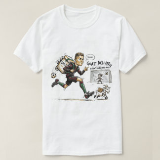 Funny Football Cartoon– Goal Scorer Fan Design T-Shirt