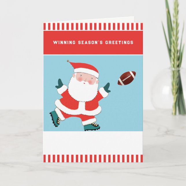 Funny Football Christmas Holiday Cards (Front)