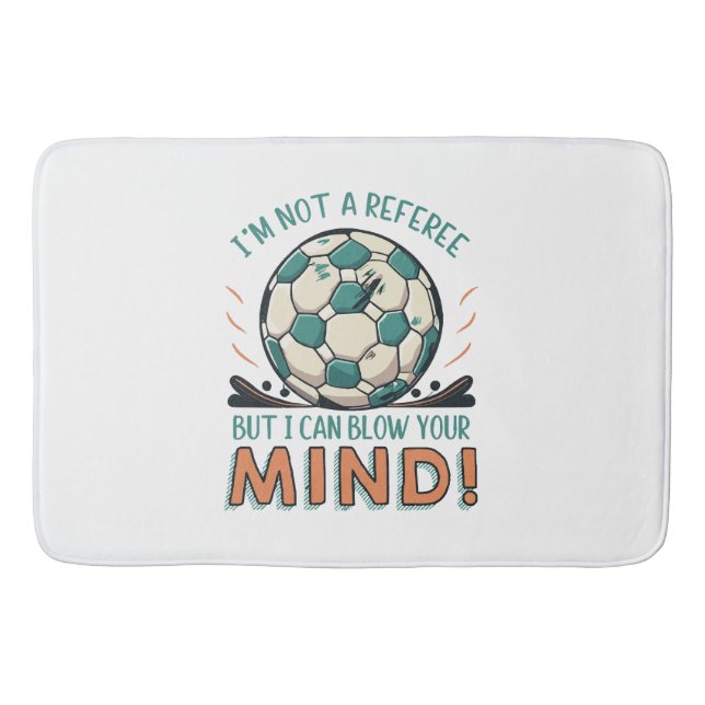 Funny Football Design Bath Mat (Front)