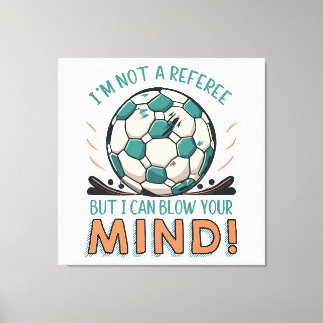 Funny Football Design Canvas Print (Front)