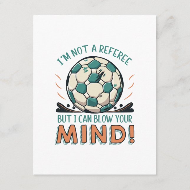 Funny Football Design Enclosure Card (Front)