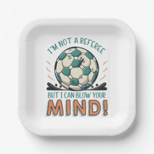 Funny Football Design Paper Plate