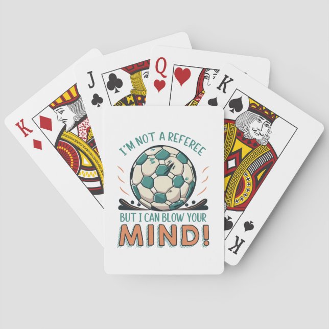 Funny Football Design Playing Cards (Back)