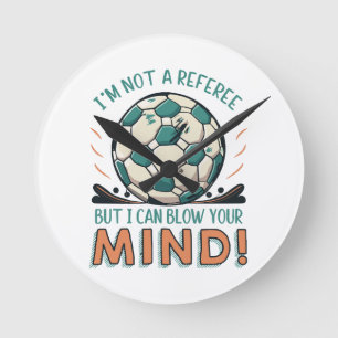 Funny Football Design Round Clock