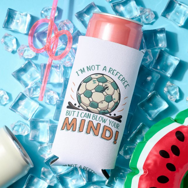 Funny Football Design Seltzer Can Cooler (In Situ Summer)