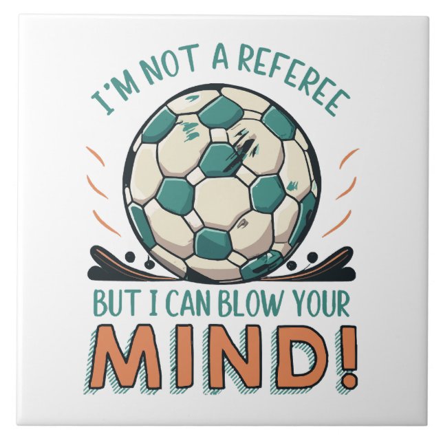 Funny Football Design Tile (Front)