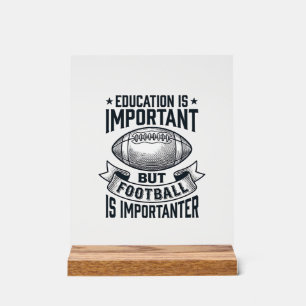Funny Football Education Vintage Shirt Design (2)_ Acrylic Sign