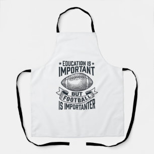 Funny Football Education Vintage Shirt Design (2)_ Apron
