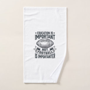 Funny Football Education Vintage Shirt Design (2)_ Hand Towel