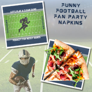 Funny Football Field Penalty Game Day Napkins