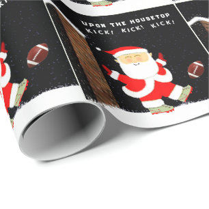 Funny Football Holiday Gift Wrapping Paper