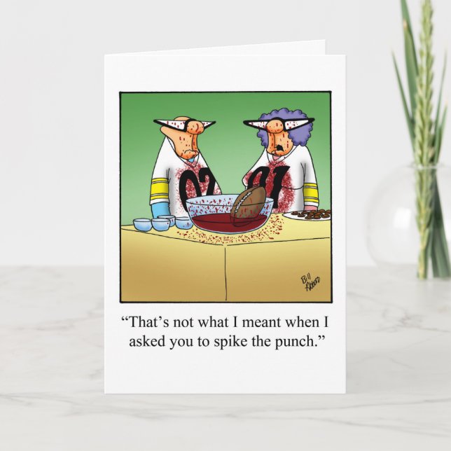 Funny Football Humour Greeting Card (Front)