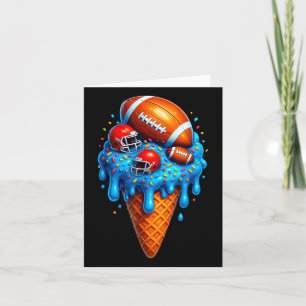 Funny Football Ice Cream Dripping Football Player Card