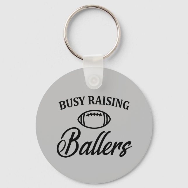 Funny Football Mum Dad Key Ring (Front)