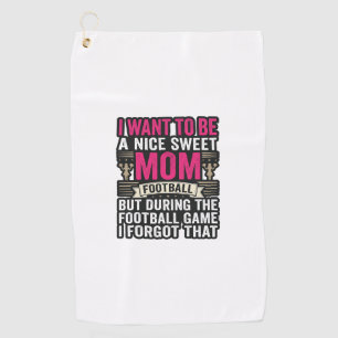 Funny Football Mum Vintage Engraving Shirt Design_ Golf Towel