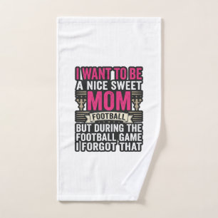 Funny Football Mum Vintage Engraving Shirt Design_ Hand Towel