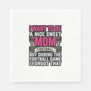 Funny Football Mum Vintage Engraving Shirt Design_ Napkin