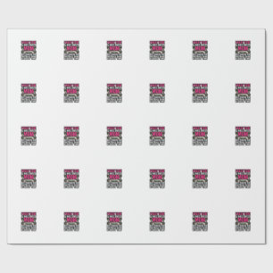 Funny Football Mum Vintage Engraving Shirt Design_ Wrapping Paper