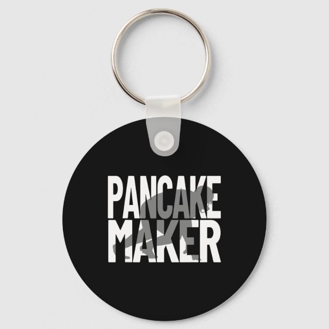 Funny Football Player Meme Lineman Pancake Maker  Key Ring (Front)