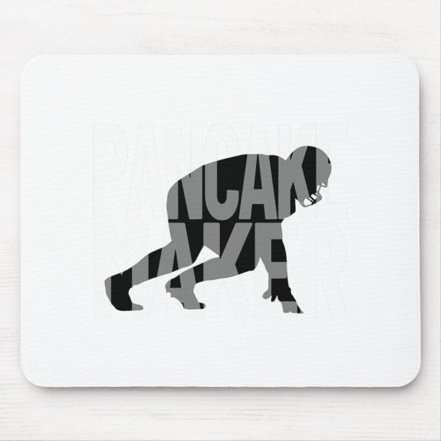 Funny Football Player Meme Lineman Pancake Maker  Mouse Mat (Front)