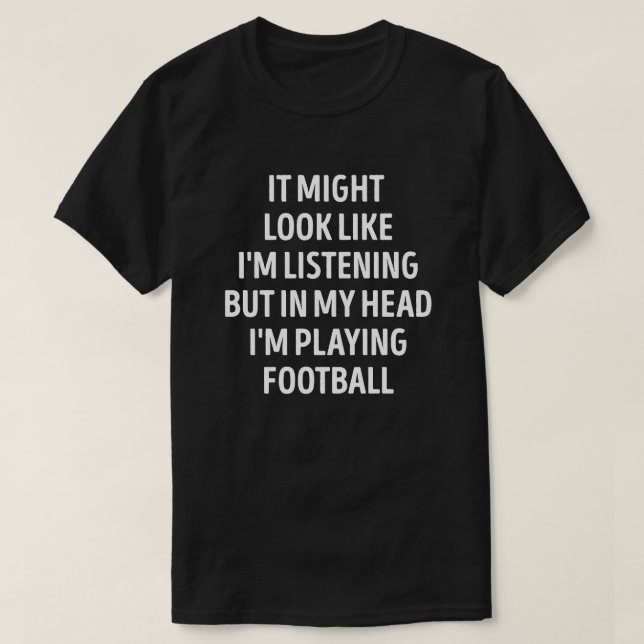 Funny Football Player Pun T-Shirt (Design Front)