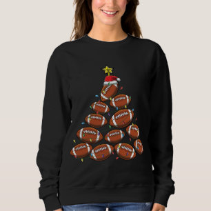 Funny Football Player Team Christmas Tree Sweatshirt