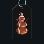 Funny Football Rugby Snowman Christmas New Year Gift Tags<br><div class="desc">christmas, santa, winter, funny, claus, rugby, gift, sport, family, football</div>